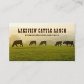 牛農業ビーフランチファーム 名刺 (正面)