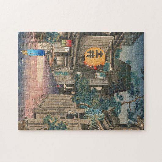 牛込神楽坂土屋興一新版画 ジグソーパズル (横)
