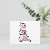 牛追いトランプのポーカーとトランプのポーカー ポストカード (スタンド正面)