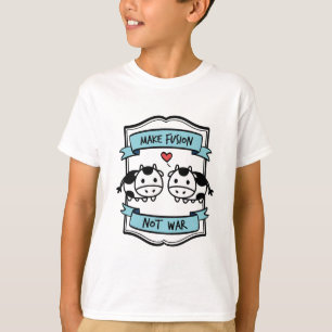 牛進化の融合の服装 Tシャツ