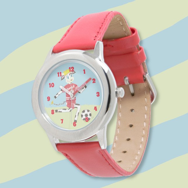 牛遊のサッカー子供の初心者用の腕時計 腕時計 (クリエイターアップロード済み)