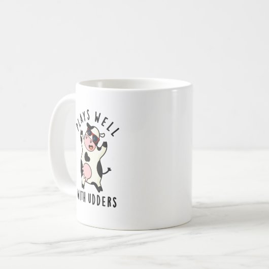 牛遊の糞とおもしろいよく コーヒーマグカップ (正面左)