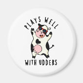 牛遊の糞とおもしろいよく マグネット (正面)