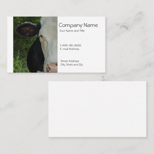 牛酪農業者の名刺 名刺 (正面/裏面)