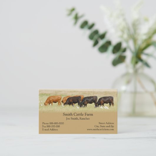 牛酪農業者の名刺 名刺 (スタンド正面)