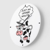 牛間抜けは非常に小さな国 ラージ壁時計 (傾斜)