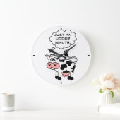 牛間抜けは非常に小さな国 ラージ壁時計 (ホーム)