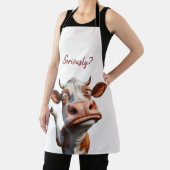 牛間抜けは「マジで？」 おもしろい引用文デザイン エプロン (インサイチュ)