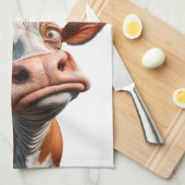 牛間抜けは「マジで?」 おもしろい引用文デザイン キッチンタオル (四つ折り)