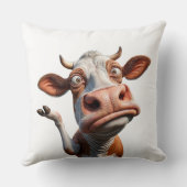 牛間抜けは「マジで?」 おもしろい引用文デザイン クッション (裏面)