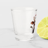 牛間抜けは「マジで？」 おもしろい引用文デザイン ショットグラス (左)