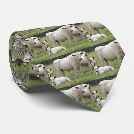 牛雄牛および子牛の農場の牛写真 ネクタイ (ロール)