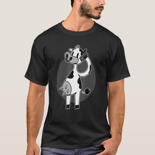 牛電話電頭が切れる話 Tシャツ (正面)