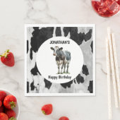 牛革と白 スタンダードランチョンナプキン (インサイチュ)