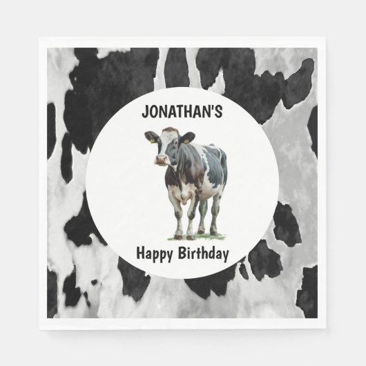 牛革と白 スタンダードランチョンナプキン (正面)