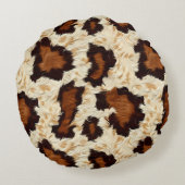 牛革アクセント枕 ラウンドクッション (裏面)