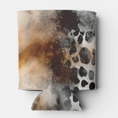 牛革ヒョウ印刷動物の皮膚抽象芸術芸術 缶クーラー (裏面)