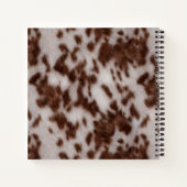牛革フェイクアニマルプリント斑点 ノートブック (裏面)