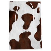 牛革フェイク染め模様 ミディアムペーパーバッグ (正面)