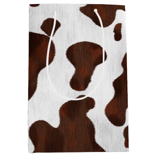 牛革フェイク染め模様 ミディアムペーパーバッグ (正面)