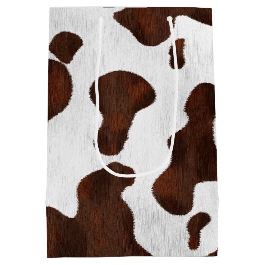 牛革フェイク染め模様 ミディアムペーパーバッグ (裏面)