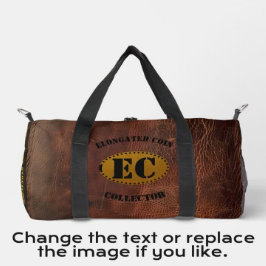 牛革模造細長コイン回収器 ダッフルバッグ