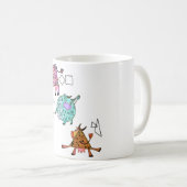牛飛んでいるの子供マグ コーヒーマグカップ (正面右)