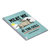 牛飛んでいる焼き料理本レシピ手帳 ノートブック (右側)