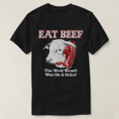 牛食べ肉のウエストはヘレフォードのサラダで獲得されなかった Tシャツ (デザイン正面)