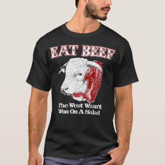 牛食べ肉のウエストはヘレフォードのサラダで獲得されなかった Tシャツ