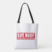牛食べ肉はサラダで勝たなかった – 肉好き トートバッグ (裏面)
