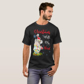 牛飼いの私の牛の群れとクリスマス Tシャツ (正面フル)