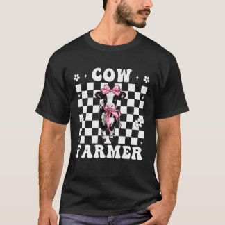 牛飼いの酪農家 牛の酪農 牧場の娘 母 Tシャツ