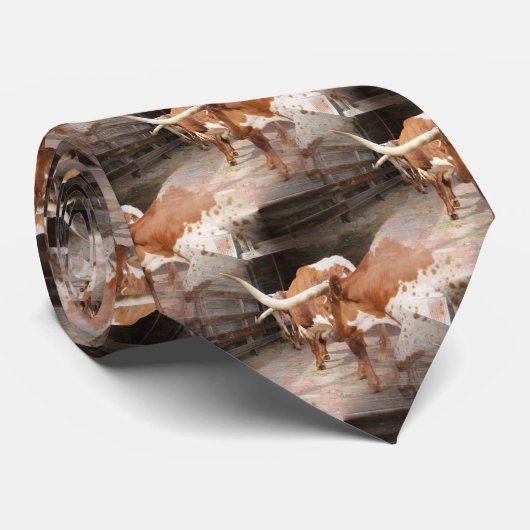 牛飼いの長角牛 ネクタイ (ロール)