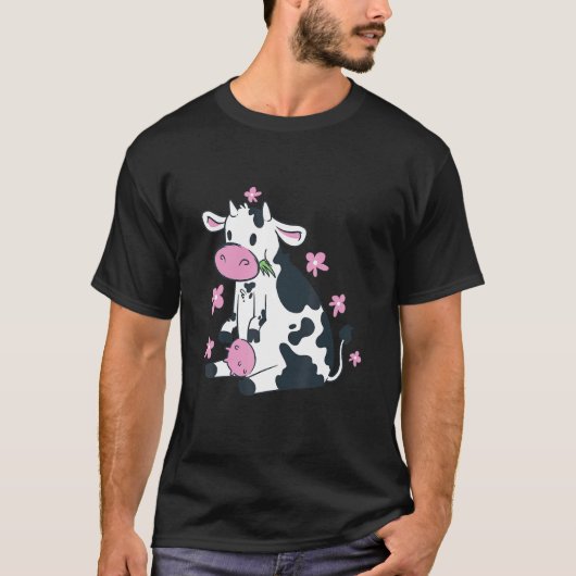 牛飼い 動物 牛 Tシャツ (正面)
