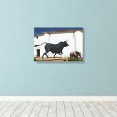 牛馬のスペインの像 キャンバスプリント (インサイチュ (ウッドフロア))