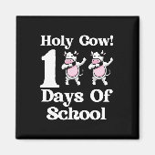 牛100日の学校100日ダビングC頭が切れるの日 マグネット (正面)