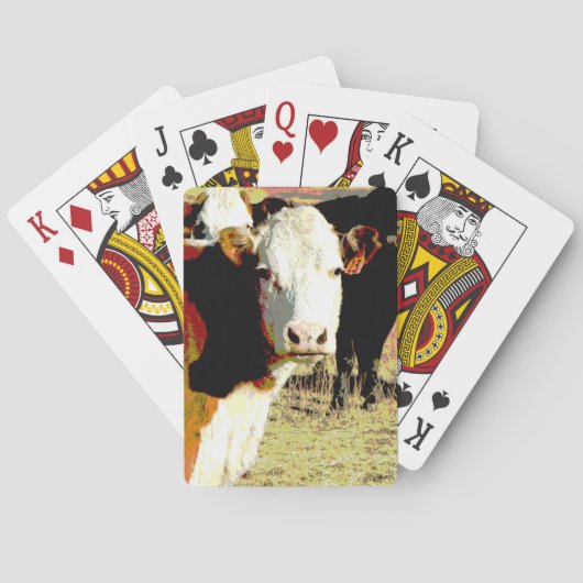 牛13の遊カードオリジナル写真牛 トランプ (裏面)