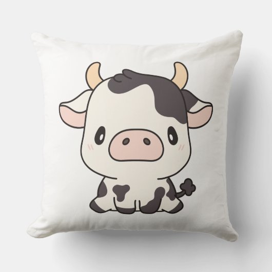 牛2 20x20 クッション (正面)