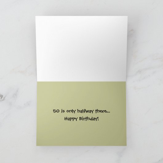 牛50th誕生日カード カード (内部)