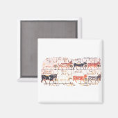 牛8頭 マグネット (正面/裏面)