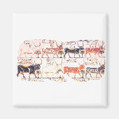 牛8頭 マグネット (正面)