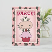 牛-アイスクリーム及びアイススケートのパーティー 招待状 (スタンド正面)