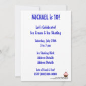 牛-アイスクリーム及びアイススケートのパーティー 招待状 (裏面)