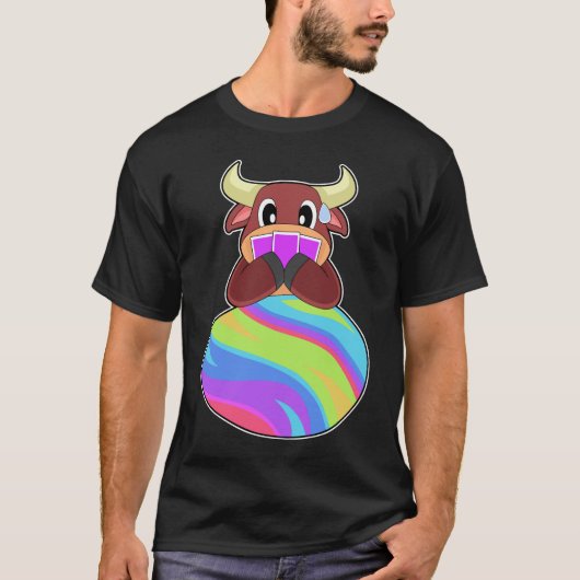 牛 イースター ポーカー Tシャツ (正面)