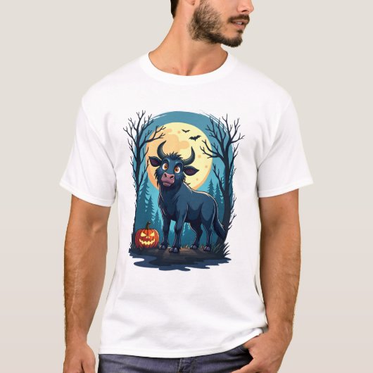 牛 ウェアウルフ 変身 Tシャツ (正面)