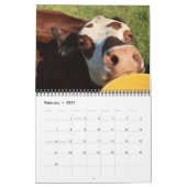 牛 カレンダー (2月 2027)