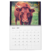 牛 カレンダー (3月 2027)