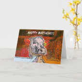 牛 カード (黄色い花)