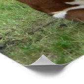 牛&カーフグリーンパスチュアアートプリントポスター ポスター (角)